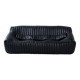 Canapé 3 places Cinna Ligne Roset en cuir noir attribué à Annie Hieronimus, années 1970