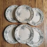 Assiettes plates anciennes H.C, terre de fer