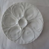 6 assiettes à huitres blanches  470112 Charles Pillivuyt porcelaine ancienne