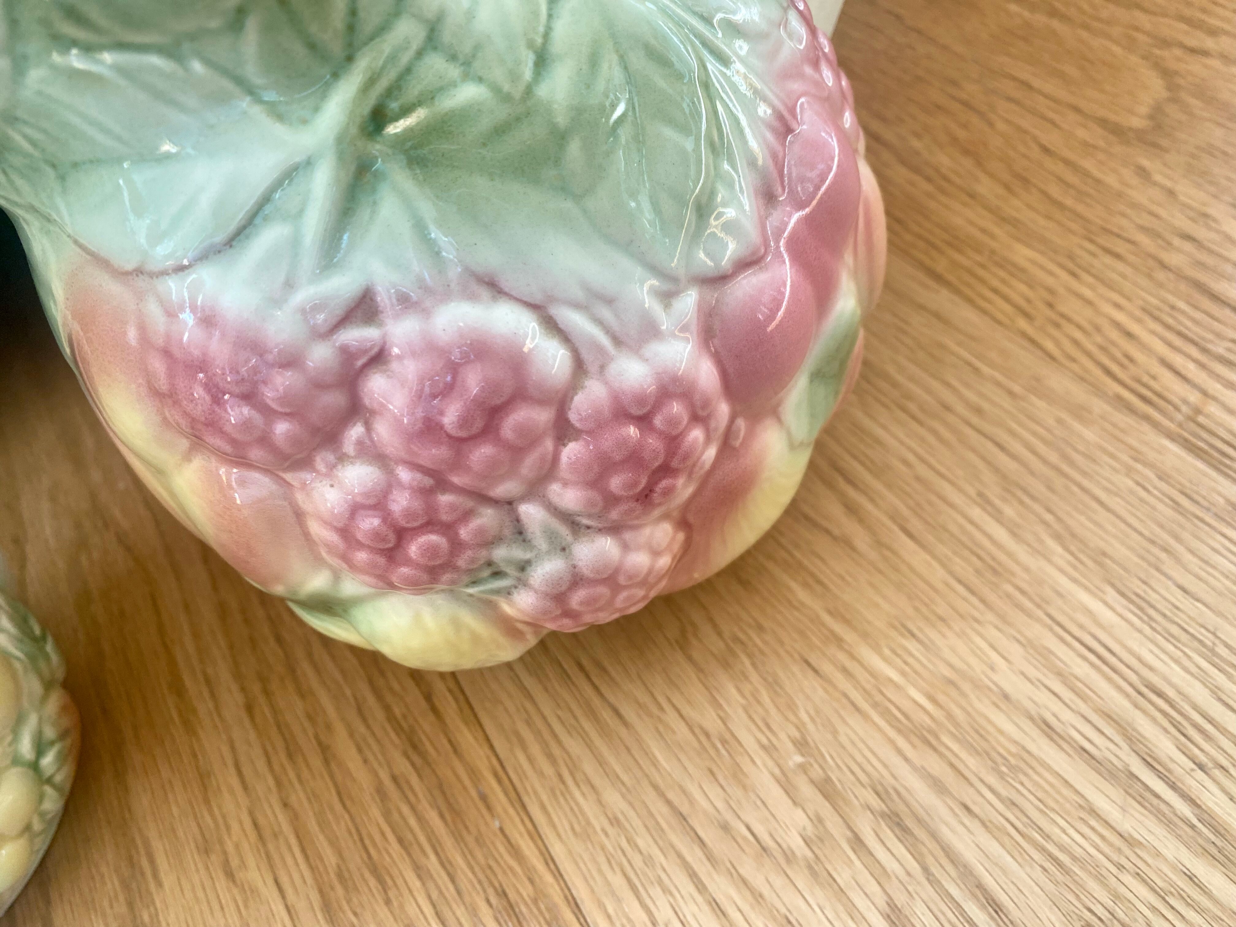 Broc carafe and small pitcher Salins slurry fruit