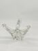 Daum France 3-branch crystal candle holder