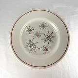 1950s Vintage French Gien Set of 5 Dessert Plates with Comets pattern
