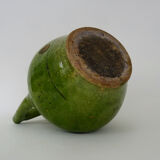 Pitcher pottery in green glazed terracotta, south west of France. XIXth