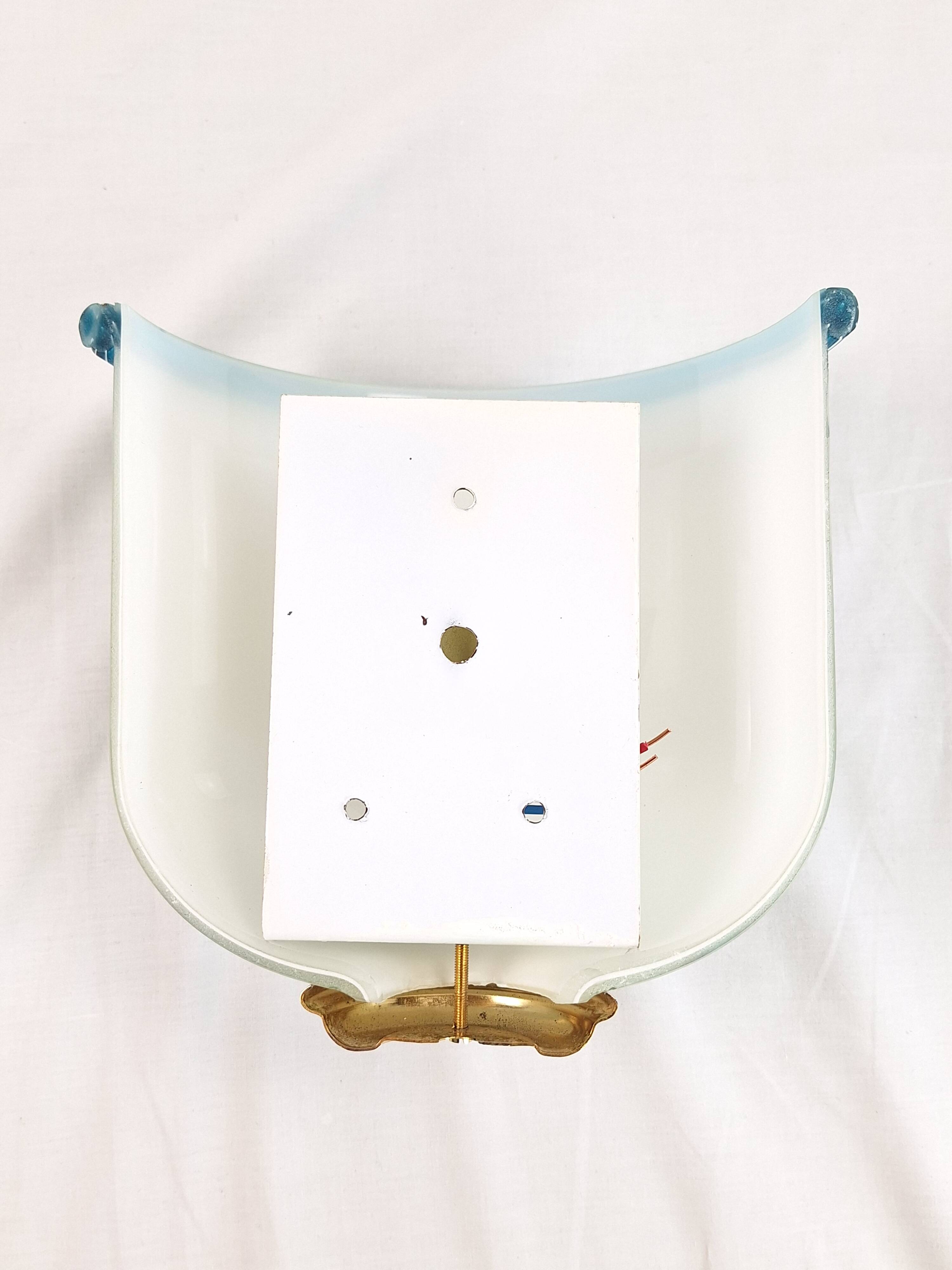 Art Deco hand-blown Murano glass wall lamp