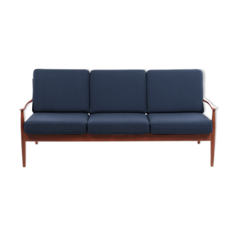 3-seater sofa by Grete Jalk, France Son, teak