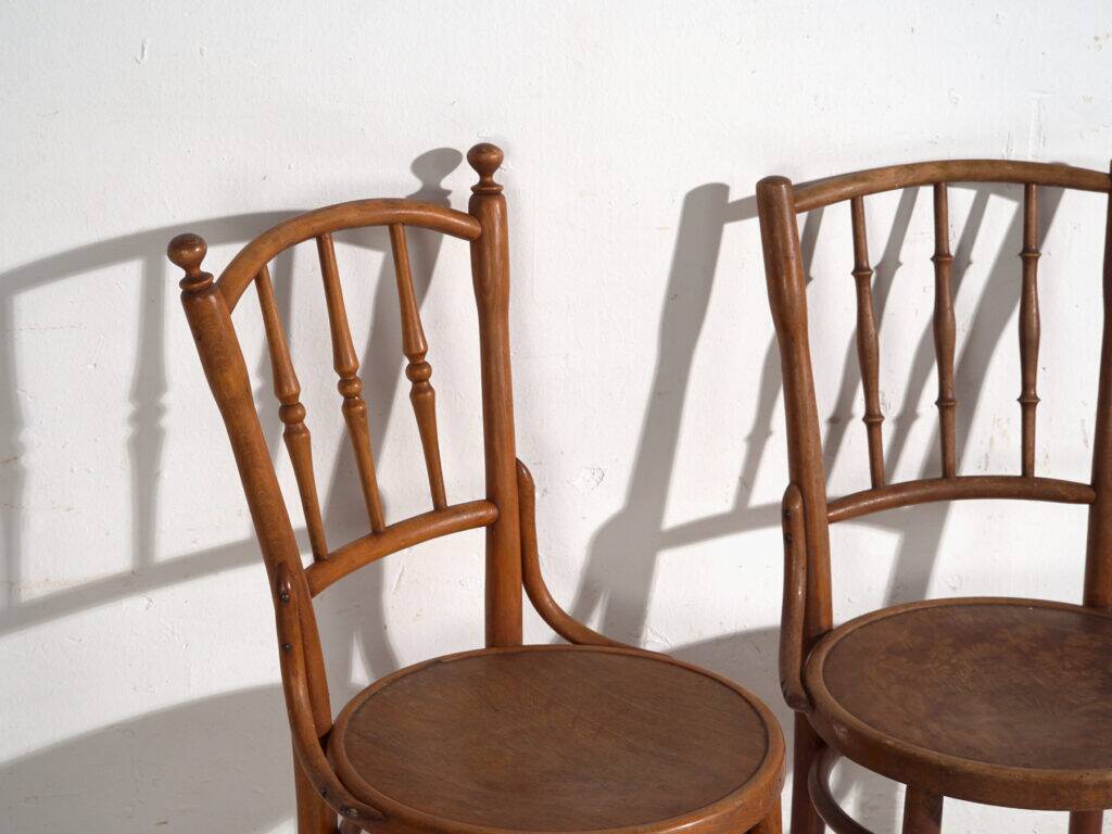 Set of 4 antique bentwood chairs in Thonet style – Central Europe, circa 1900
