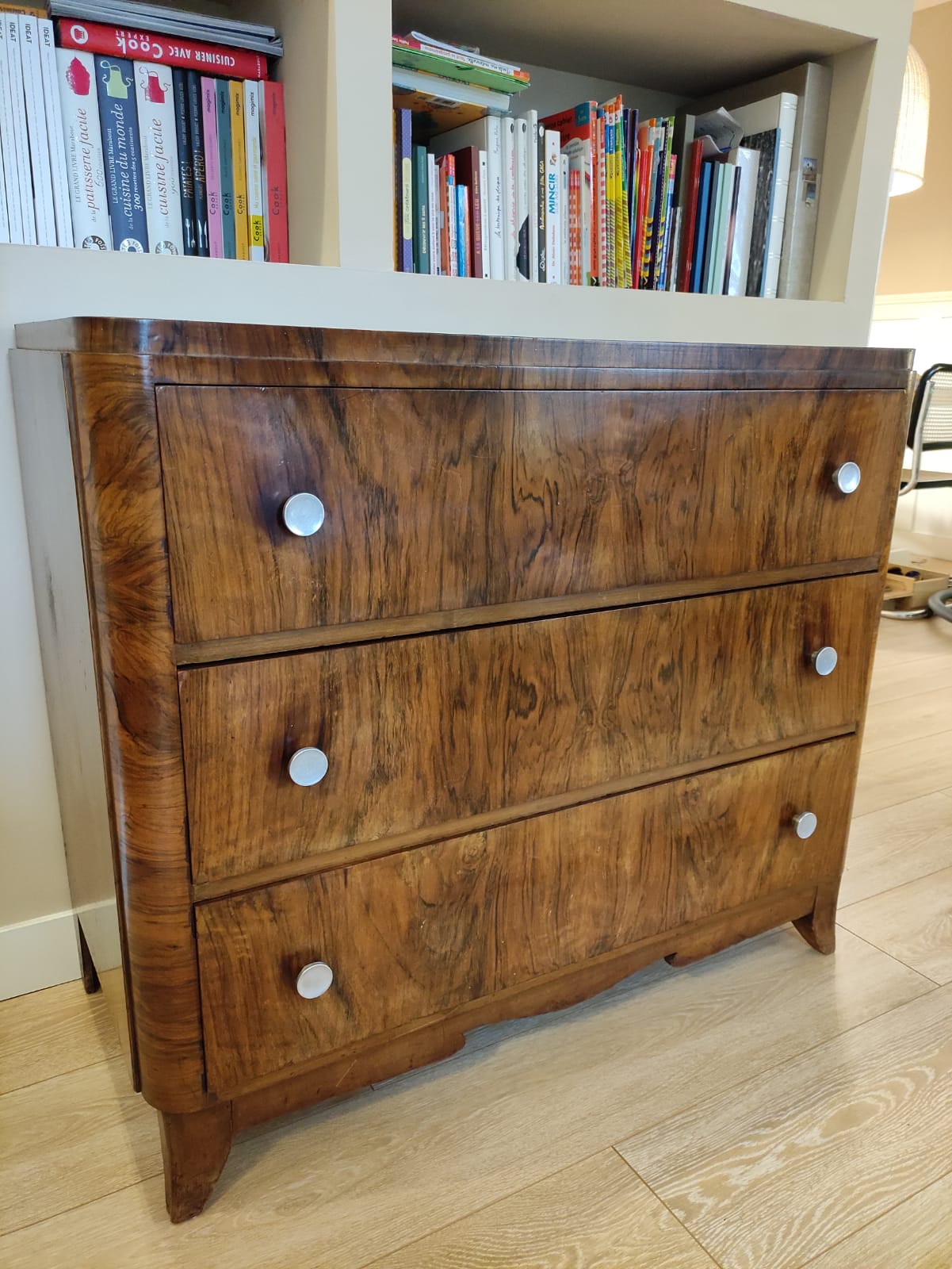 Art deco chest of drawers varnished 1920