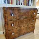 Art deco chest of drawers varnished 1920