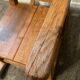Old children's rocking chair in solid wood
