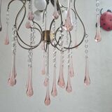 Antique Italian Chandelier Murano Glass Italy 1940s
