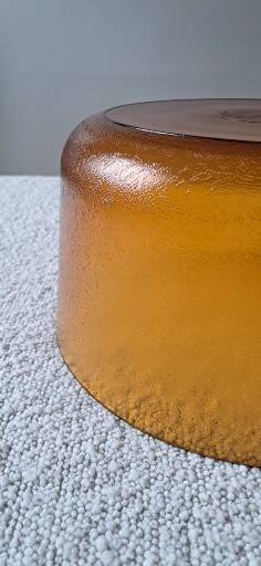 Vintage tempered glass salad bowl