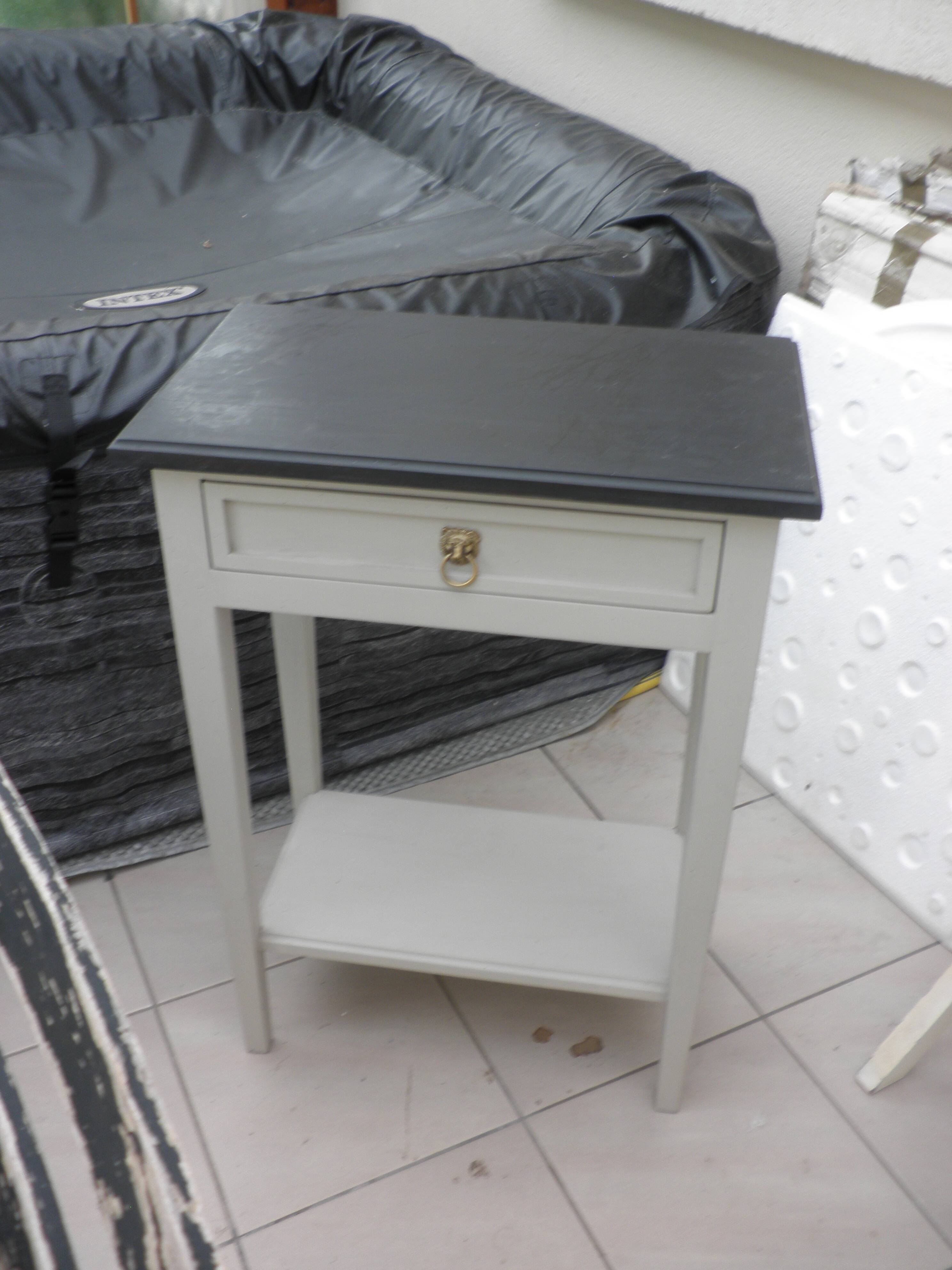 Painted wooden side table