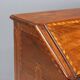 Antique baroque secretary cabinet with a drop-down front in walnut and maple, Italy, 18th century.