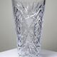 Large vintage cut and molded crystal vase, 1980-2000, Bohemia, Czechoslovakia