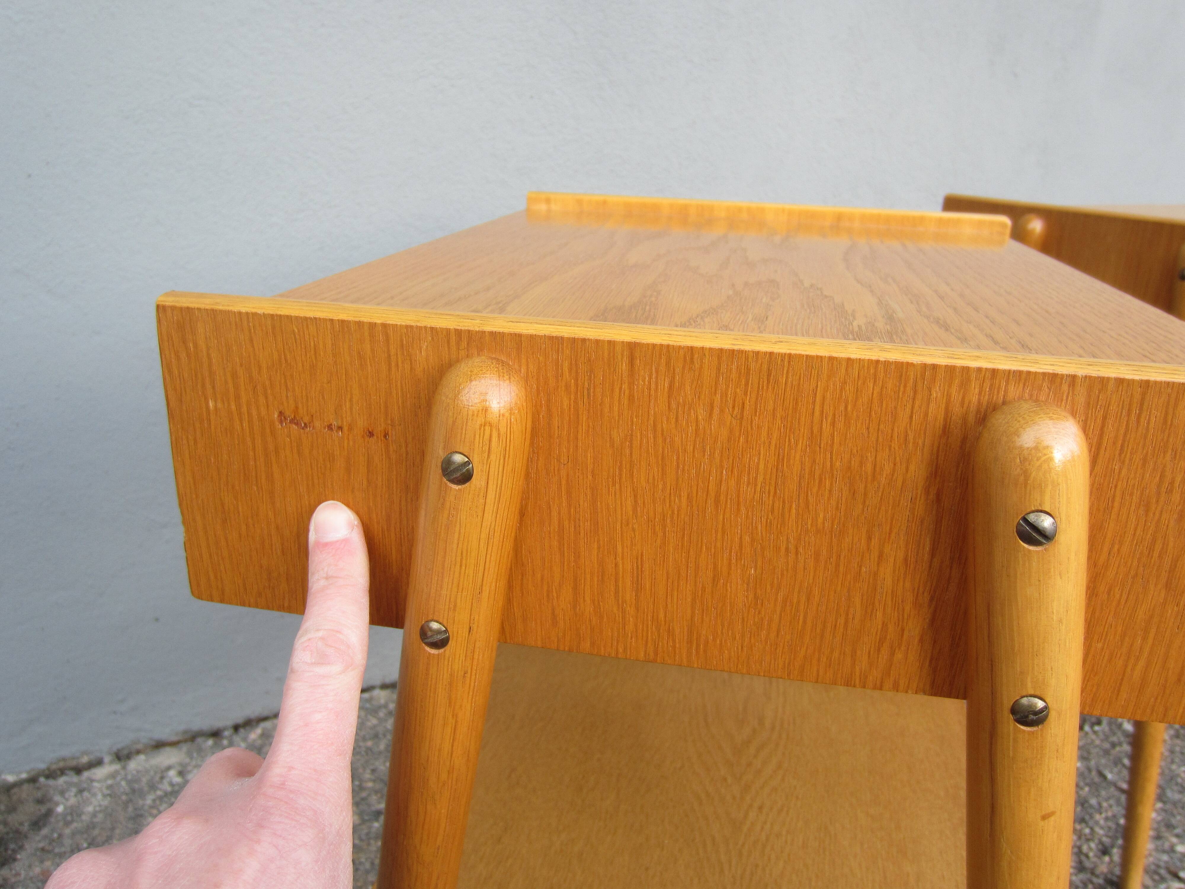 Pair of Scandinavian bedside tables by ab carlström & co möbelfabrik