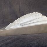 Art deco pressed glass sconce