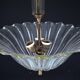 Art Deco Seguso pendant lamp in Clear Murano glass. Italy 1940s