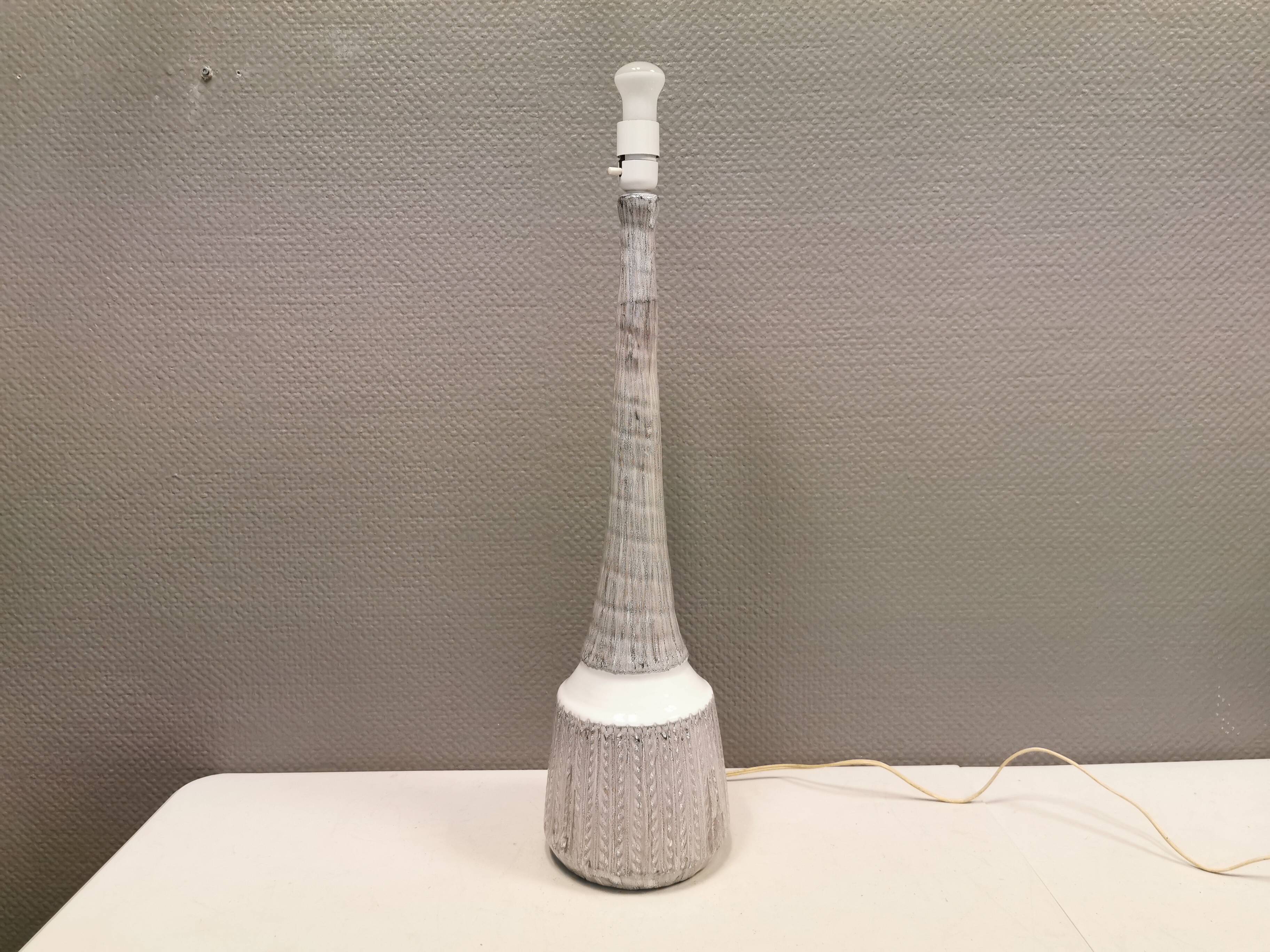 Large floor/table lamp in ceramic, from Danish Dissing ceramic