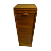 Meuble classeur à rideau coulissant vintage 60s