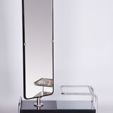 Restored black art deco dressing mirror 1930s, made by vichr a spol