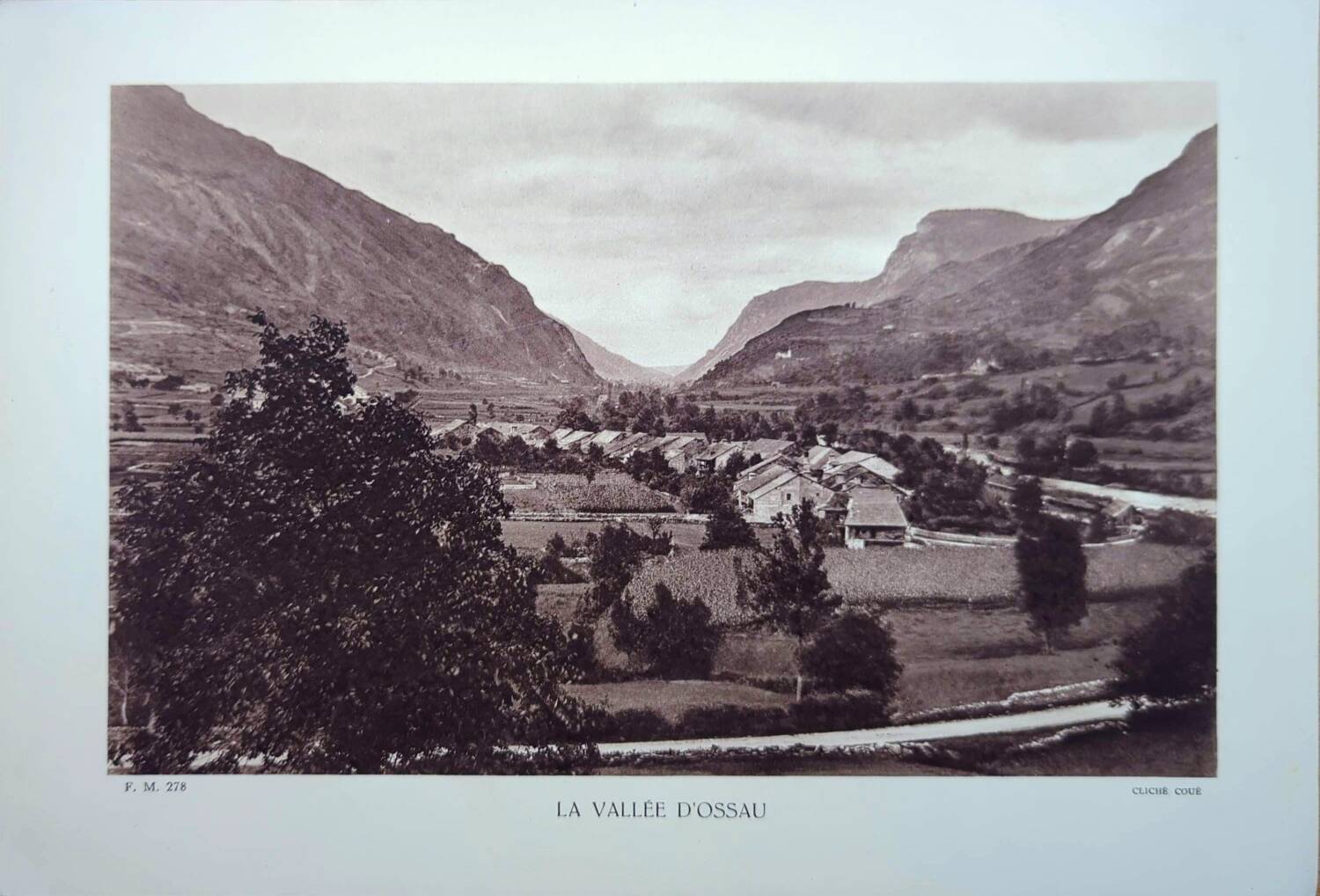 The Ossau Valley, Pyrénées-Atlantiques, photographic plate printed in 1937