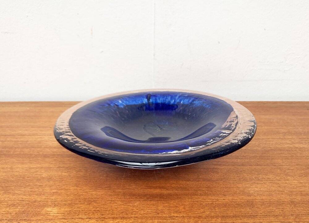 Mid-century Swedish glass bowl from Pukeberg Glass, 1960s.