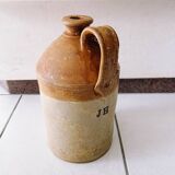 Old british rum jug 19th in stoneware