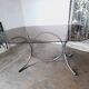 Large chrome and smoked glass table from the 70s