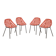 Suite de 4 chaises « Coquillage » Pierre Guariche pour Meurop
