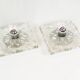 Large 1970s set of 'ice glass' wall lamps by Peill & Putzler