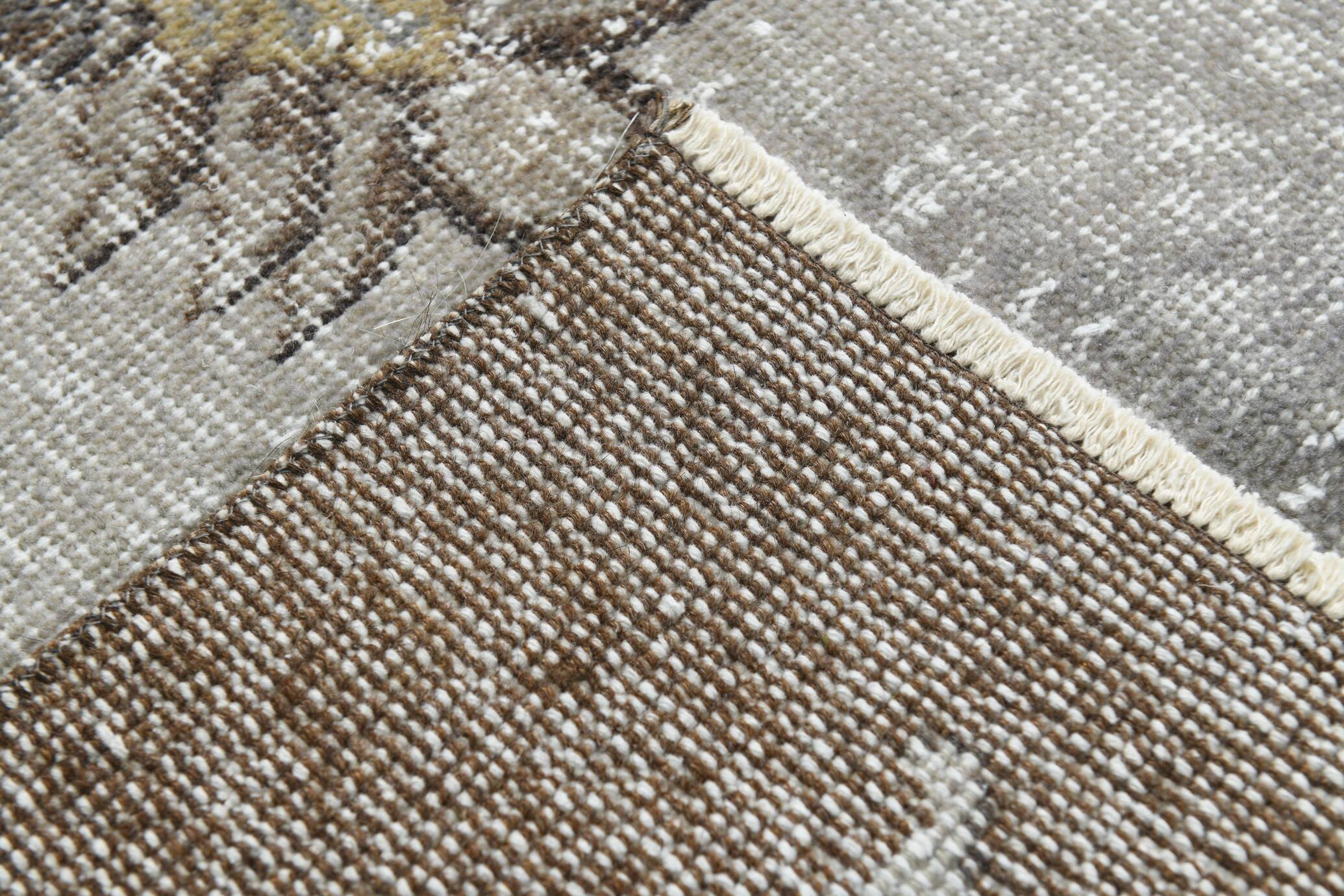 Gray & Brown Classic Turkish Rug, 176x294Cm