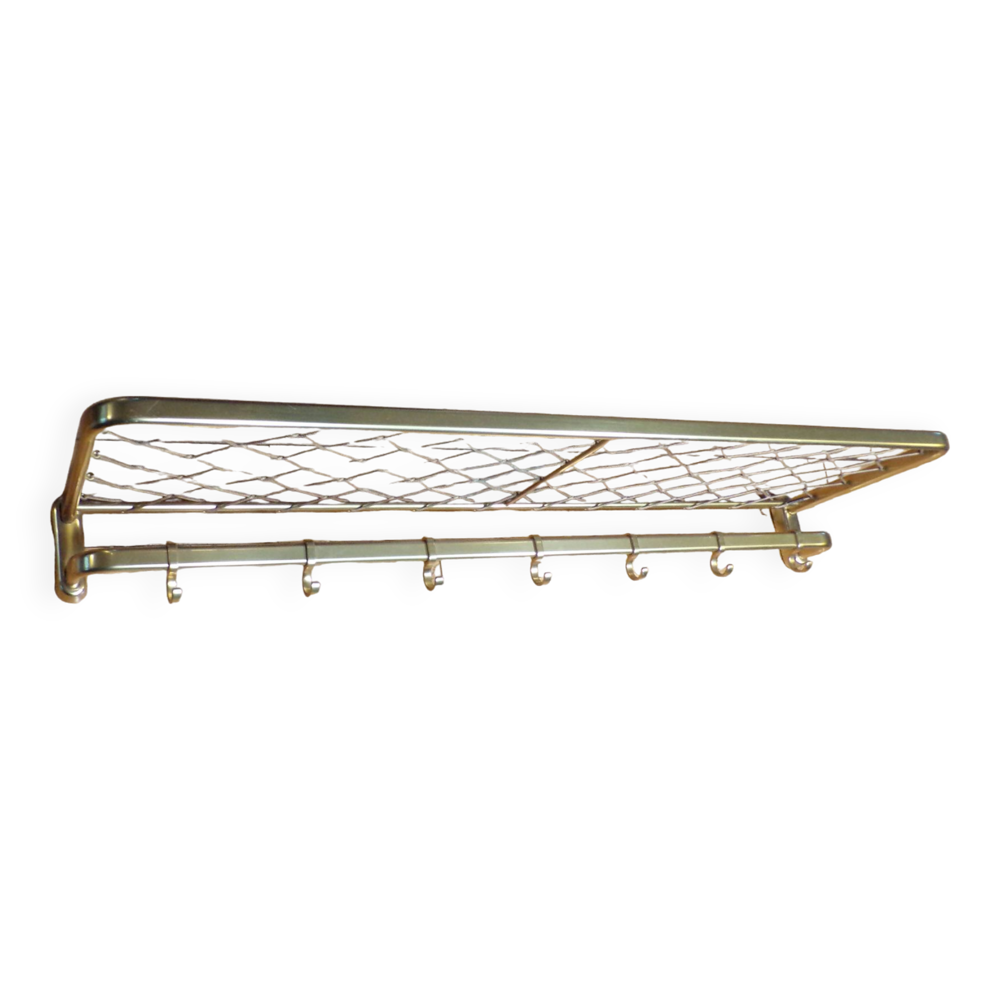 Train luggage rack style coat rack 103cm