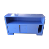 Meuble bas laqué bleu