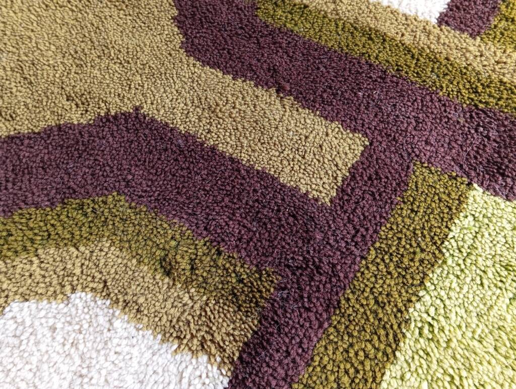 Tapis space age en laine, années 70