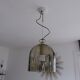 Peill & putzler suspension smoked glass and brass 70s