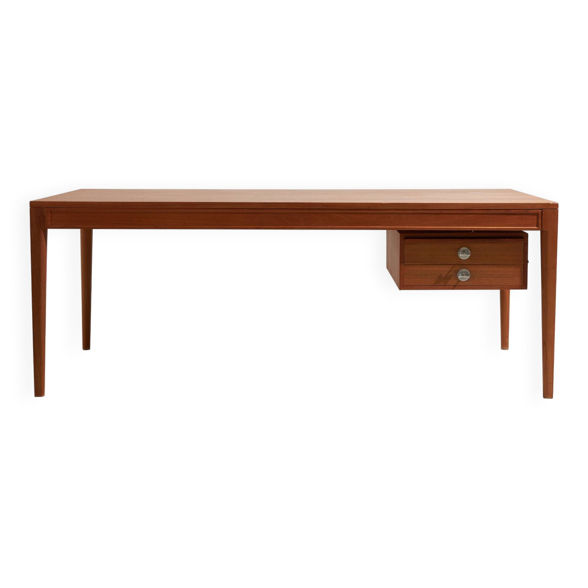 Restored Teak ‘Diplomat’ desk by Finn Juhl for France & Søn, 1950s (MK9758)