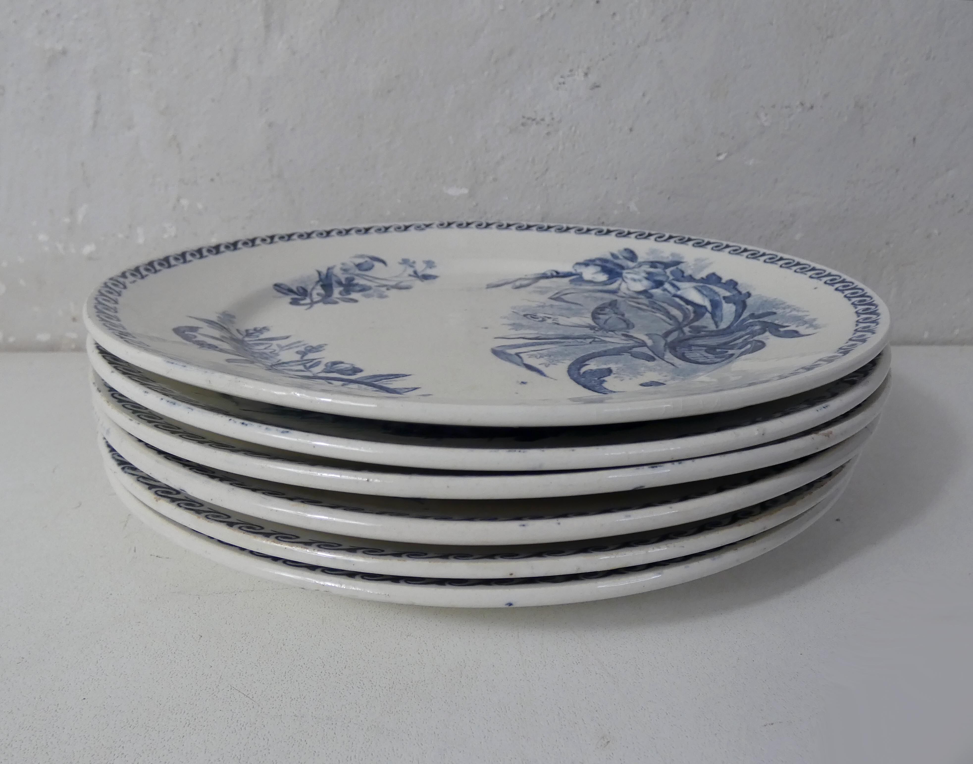 Iron earth 6 plates with butterfly entremets