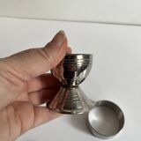 Vintage stainless steel egg cup set