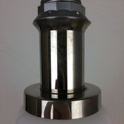 Lampe à poser opaline années 70 space age pied balustre