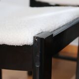 6 black lacquered and terry chairs