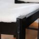 6 chaises noires laquées et bouclette
