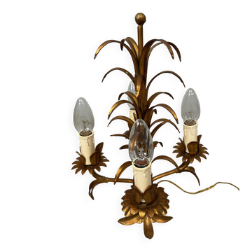 Vintage palm table lamp – Hollywood Regency