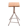 Tabouret en acier vintage, industriel