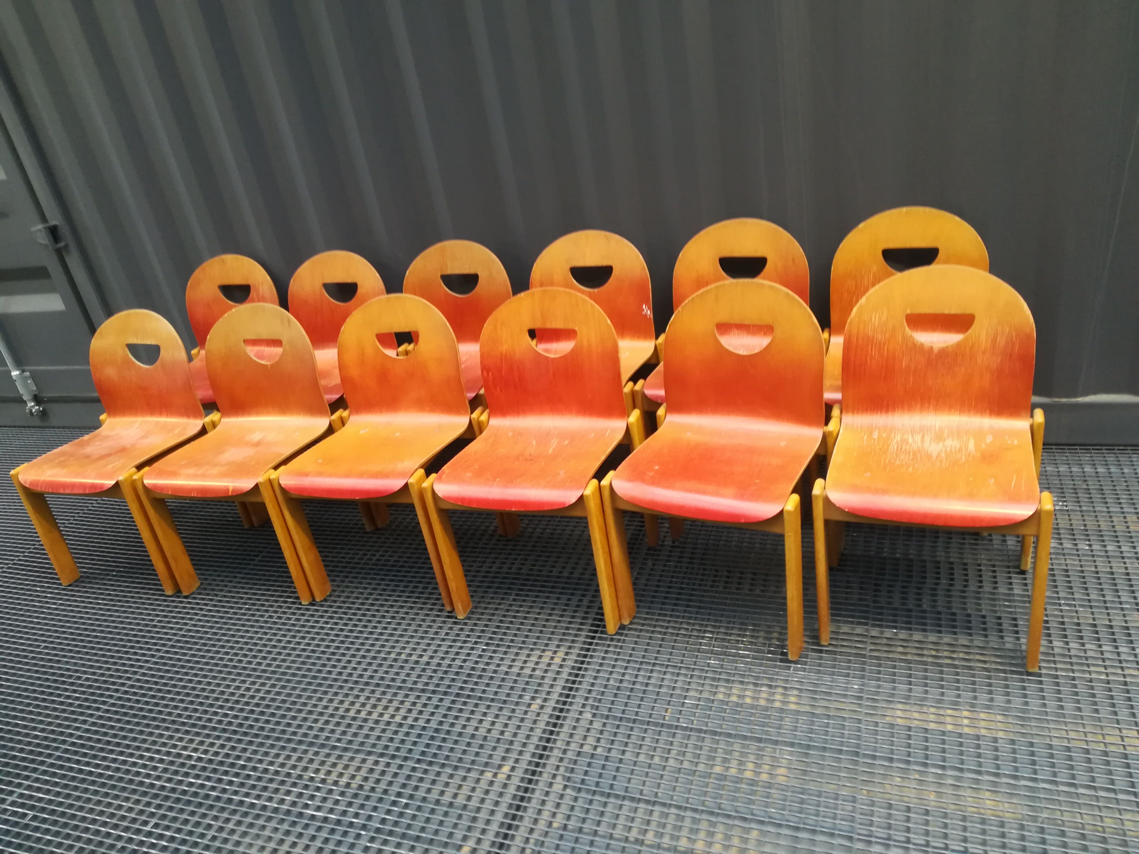 Set of 12 chairs from the 80s-90s