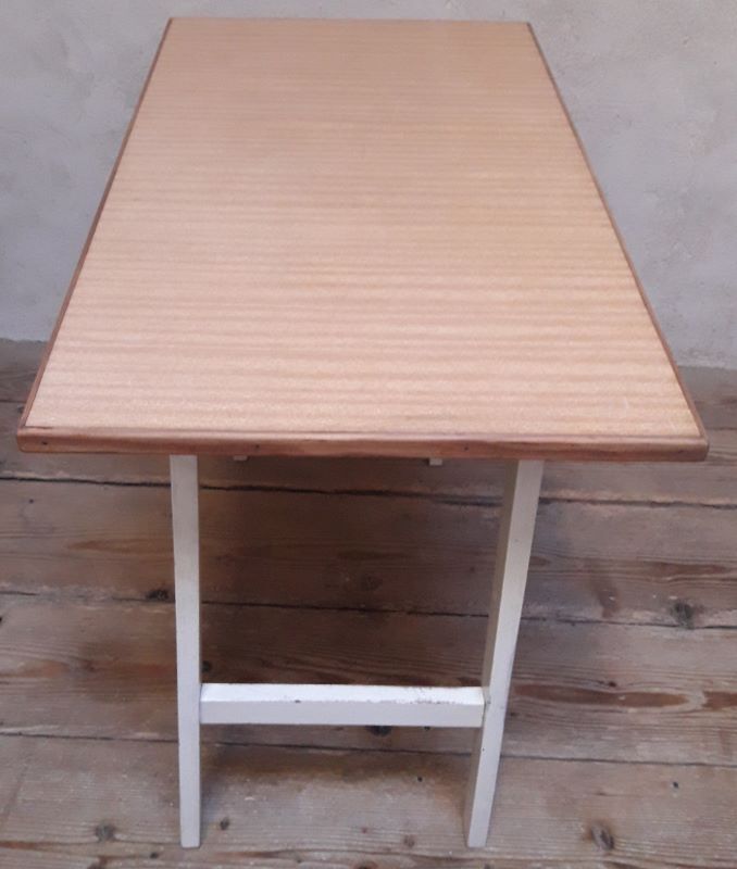 Side table 90,8x50,8cm vintage compass legs