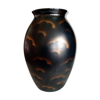 Vase art déco période en céramique Villeroy et Boch Septfontaines 24cm