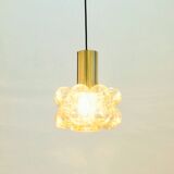 Mid-Century Modern Bubble Glass & Brass Ceiling Light by H. Tynell, 1960s