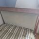 Paire de lits bateau Louis Philippe en bois massif sculpté & velours vert v