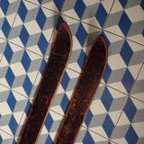 Pair of vintage wooden skis