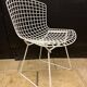8 Vintage Harry Bertoia Wire Mesh Chairs White Lacquered Knoll